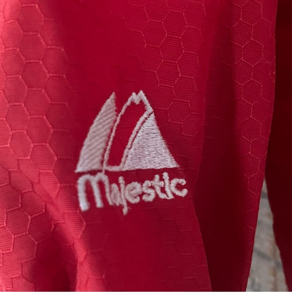 Boy’s M 10/12 MAJESTIC Authentic Collection MLB RED SOX Dugout Zip Up Red Jacket - Picture 9 of 16